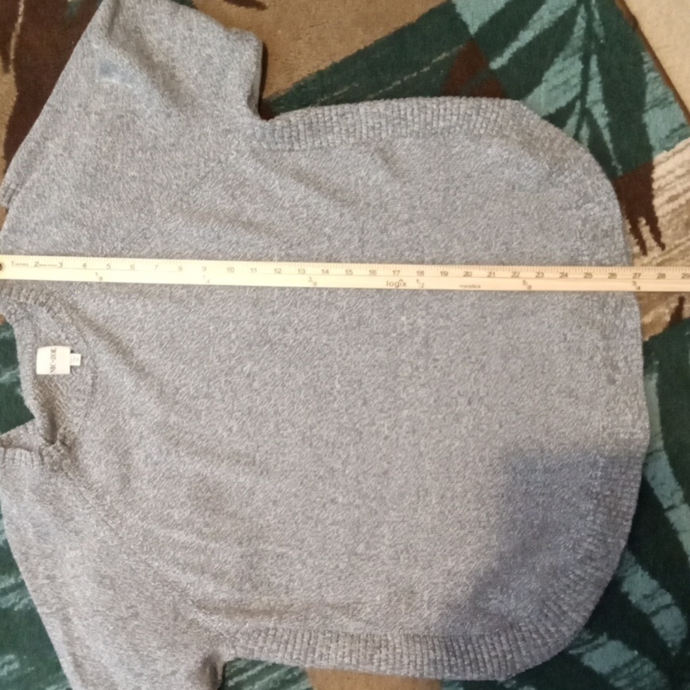 Nic+Zoe Blue Gray Crew Neck Sweater Womems 1X - Picture 8 of 9